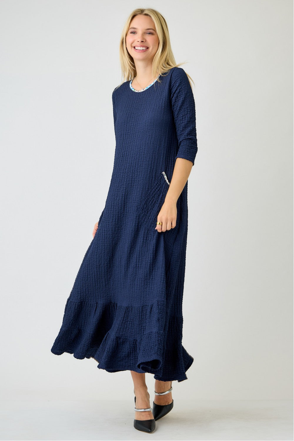 Navy Springtime Gardens Dress