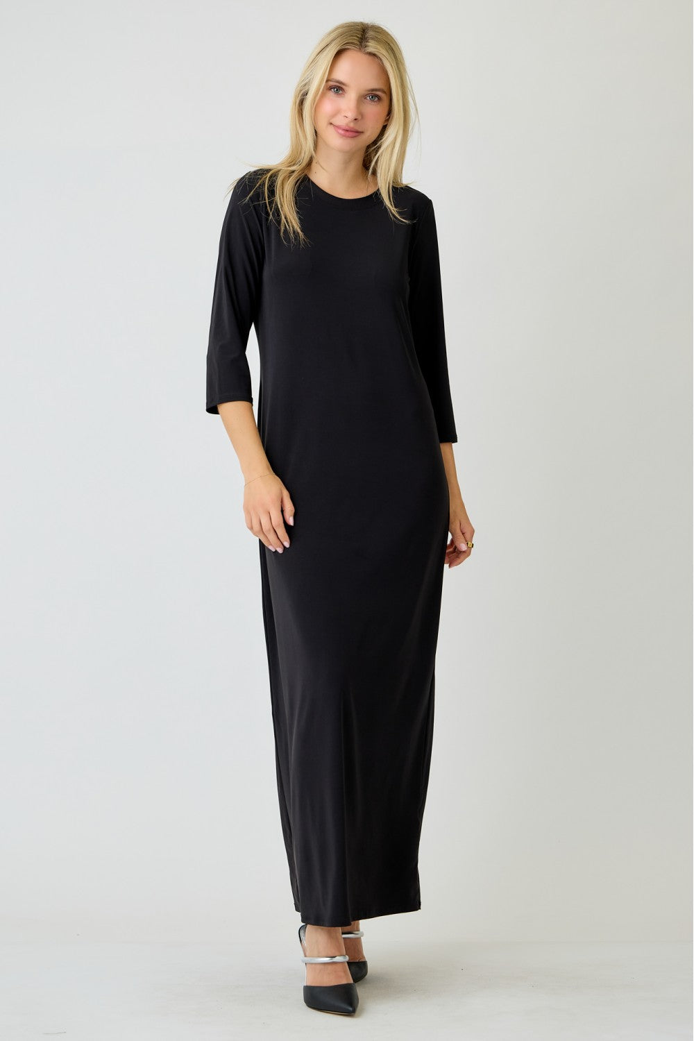 Black Layering Dress Maxi Length