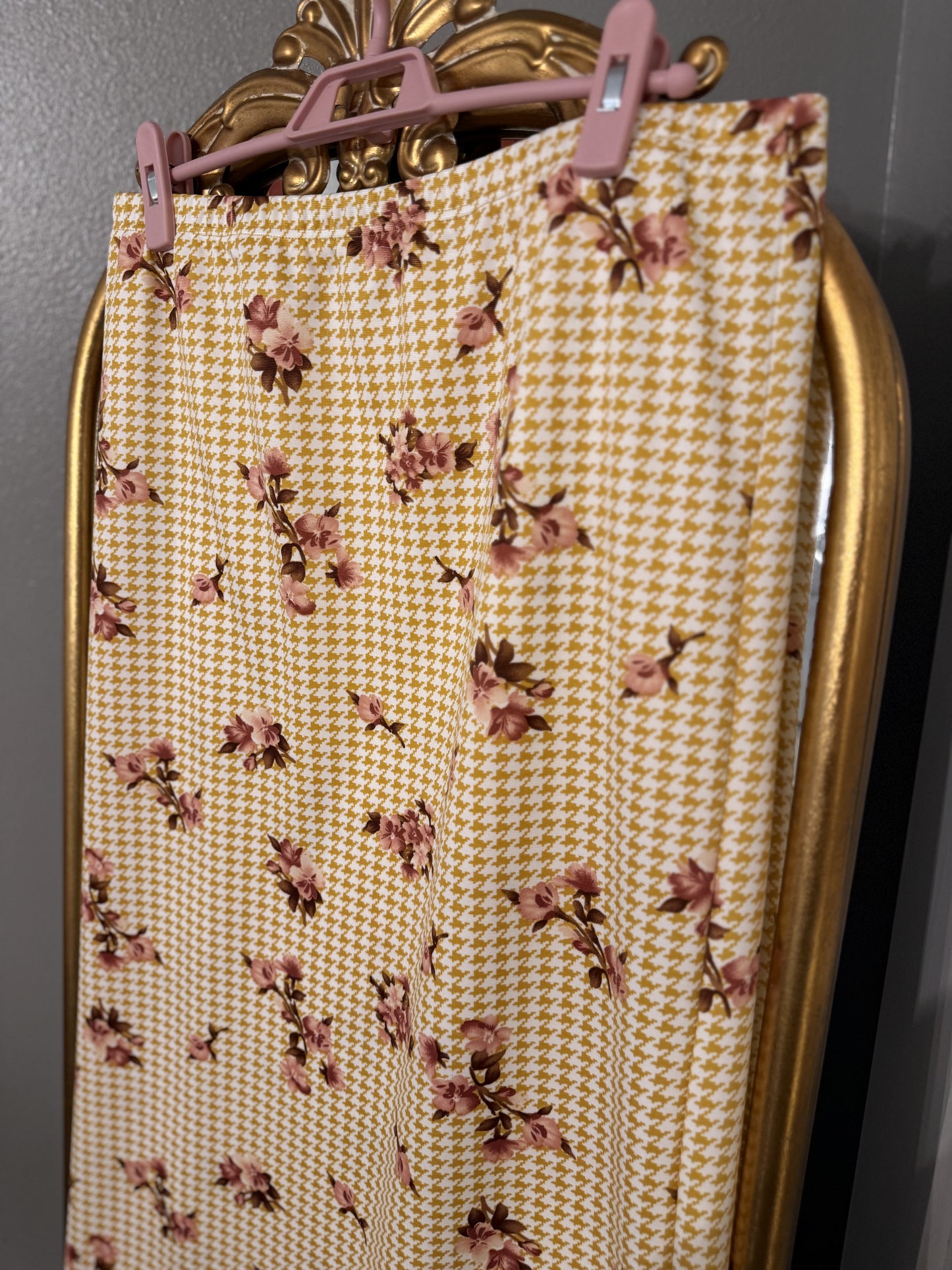Houndstooth Florals Skirt