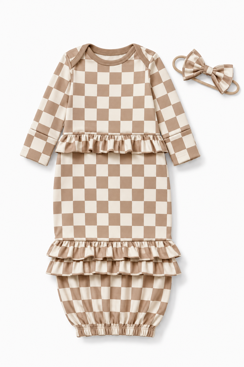 PREORDER Newborn Nightgown/Hairbow Set