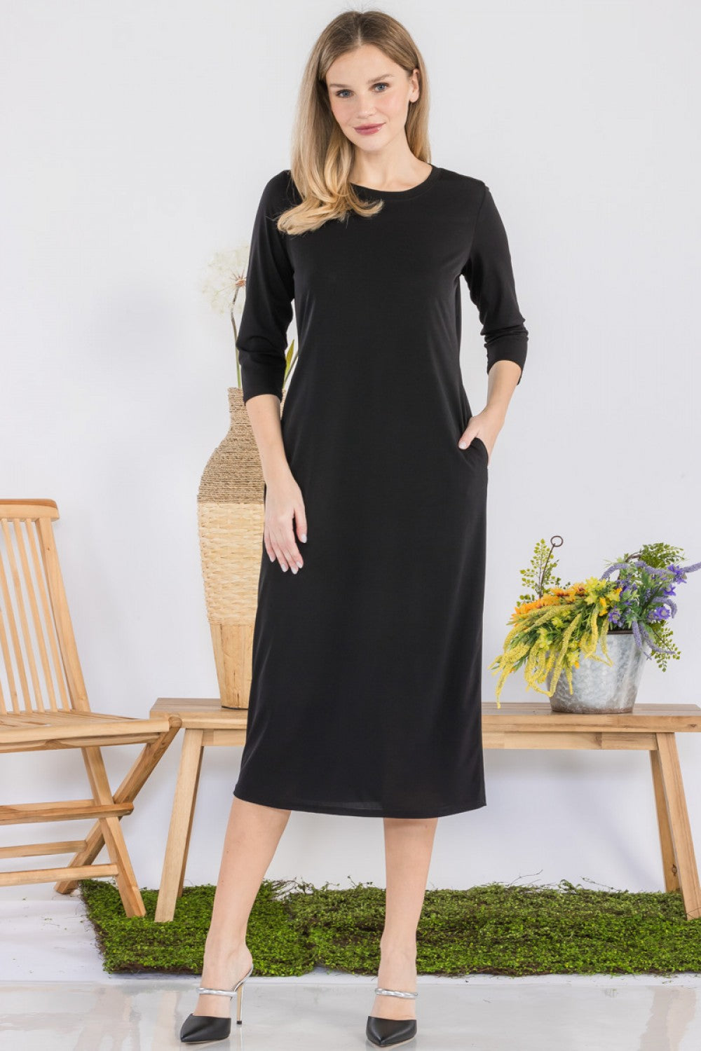 Midi Length Layering Dress