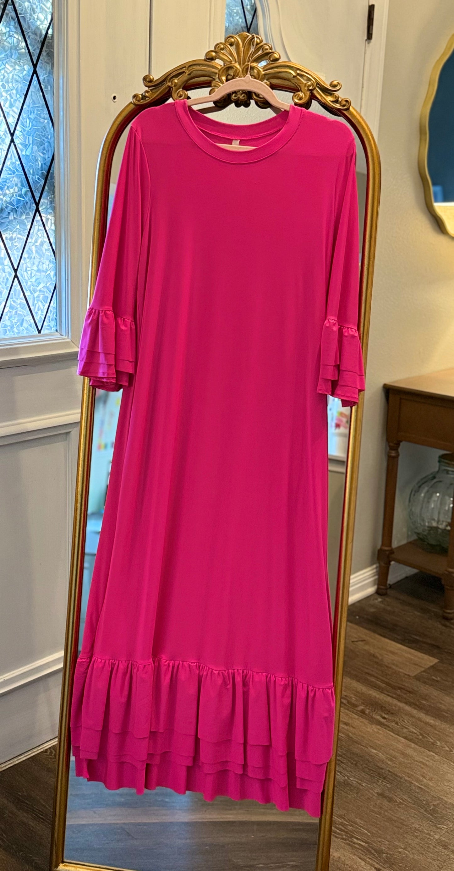 Ruffle Sleeve Layering Dress