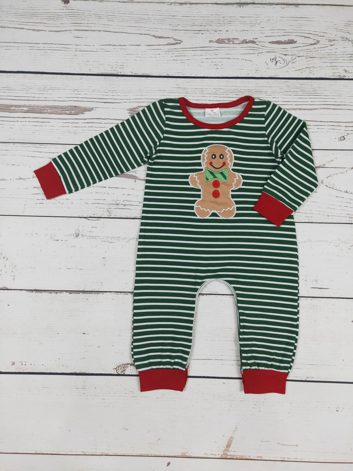 Boy Gingerbread Appliqué Romper