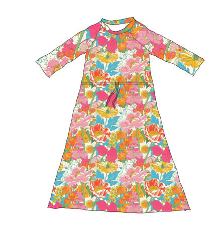 Girls Drawstring Swim Dress