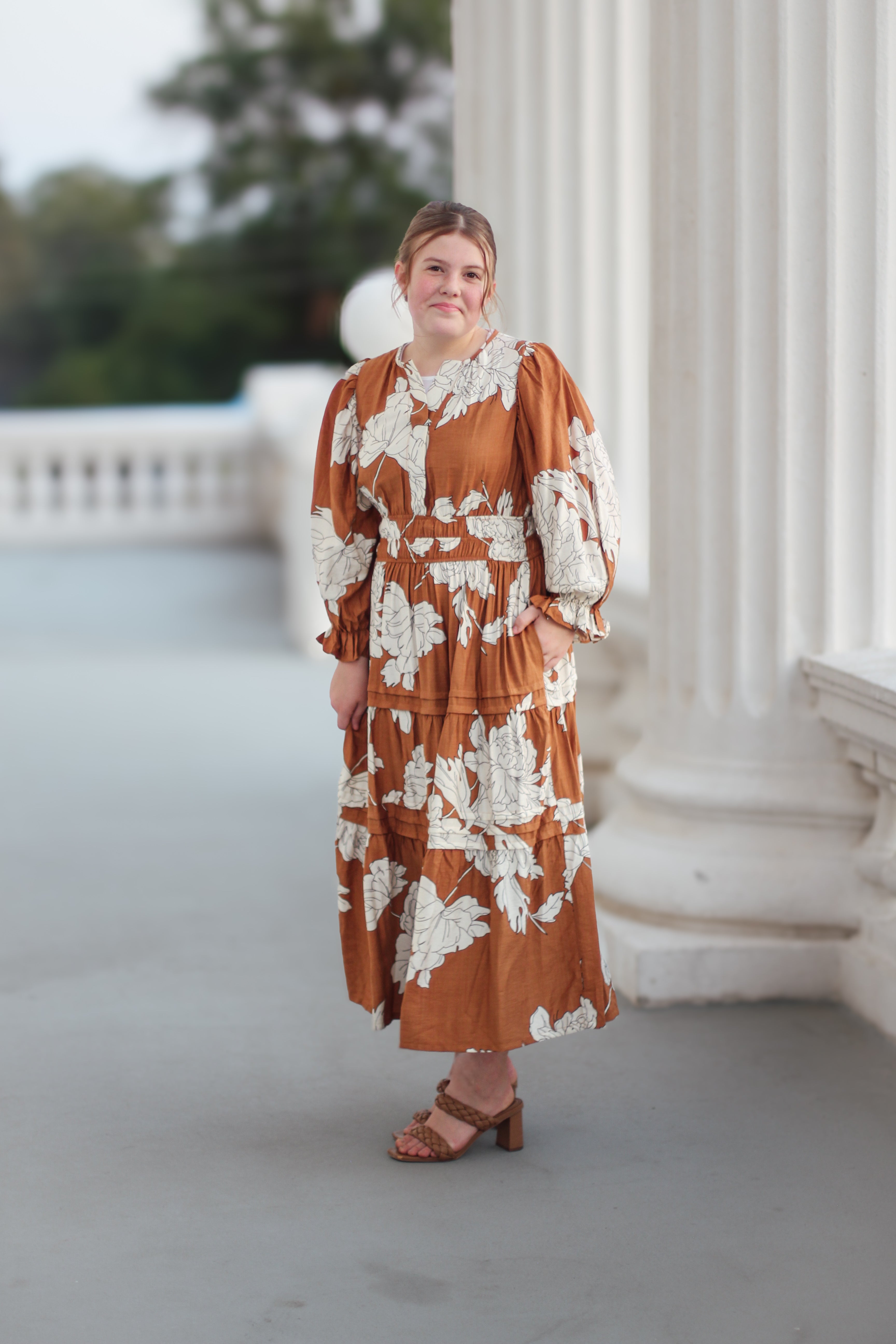 Poppies of Autumn Dress – modest&beautiful
