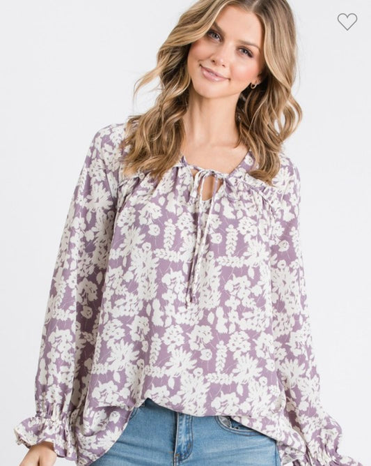 Lavendar Blooms Top