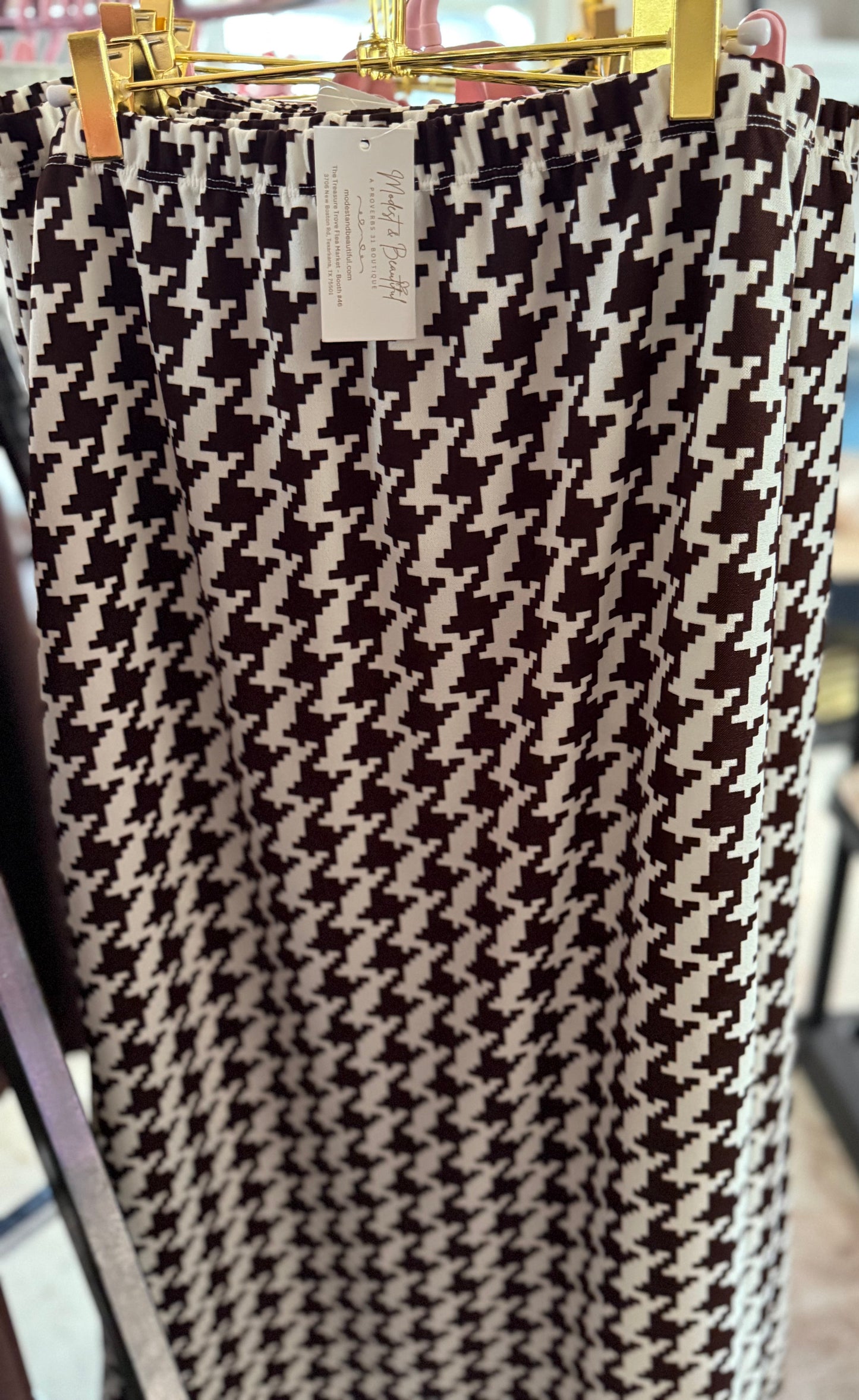 Brown/Ivory Skirt 31in