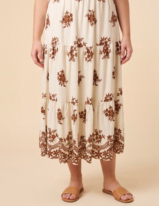 Terracotta Blooms Skirt