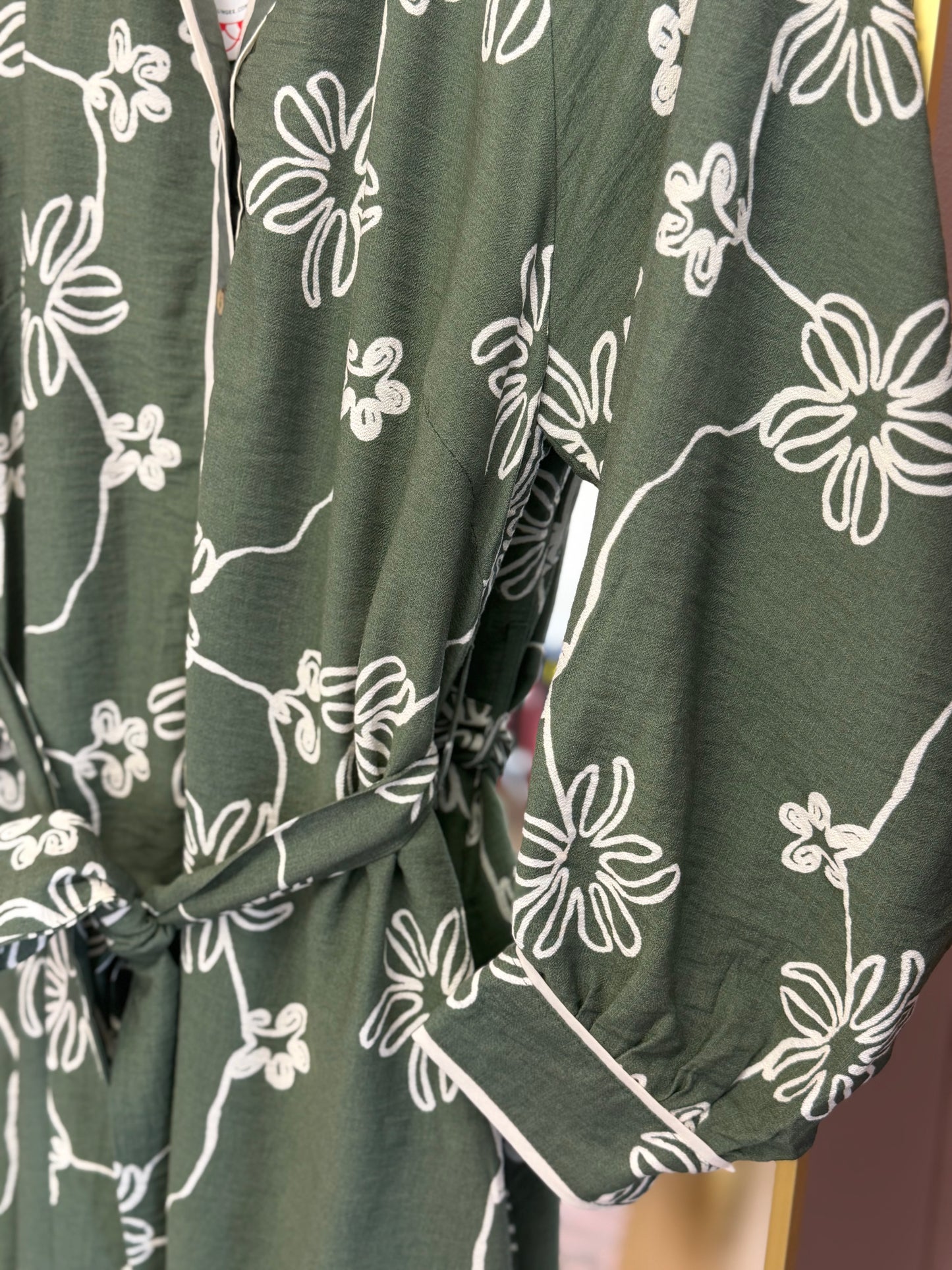 Embroidered Perfection Dress/Green