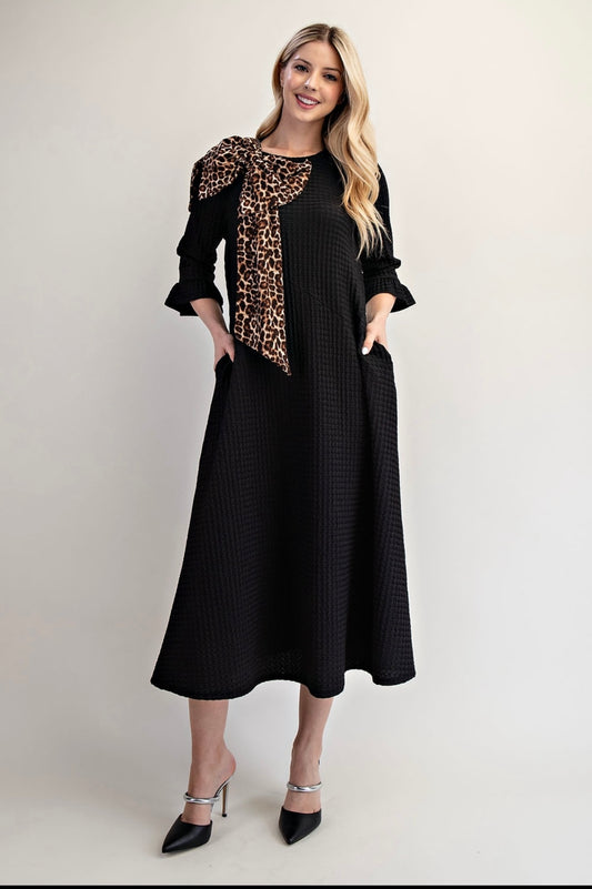 Leopard Bow Dress