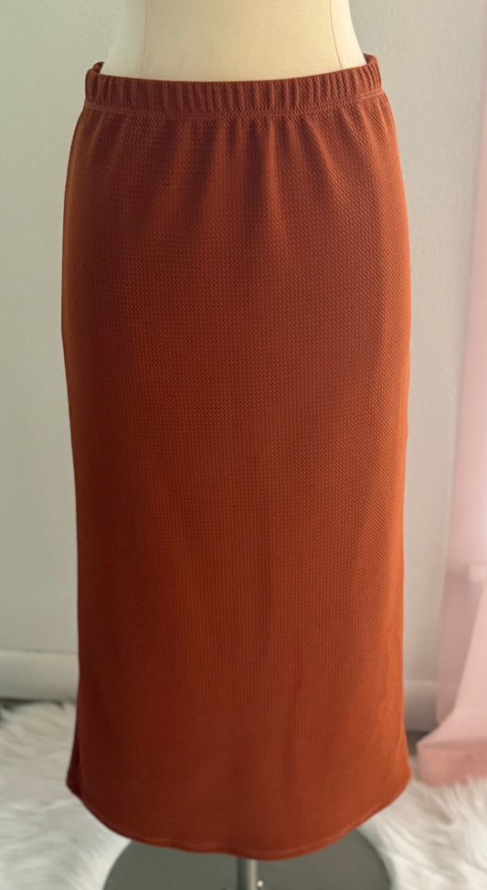 Pumpkin Spice Bullet Knit Skirts - 31in Length