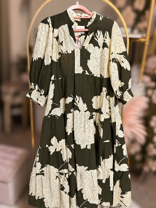 Olive & Ivory Dress