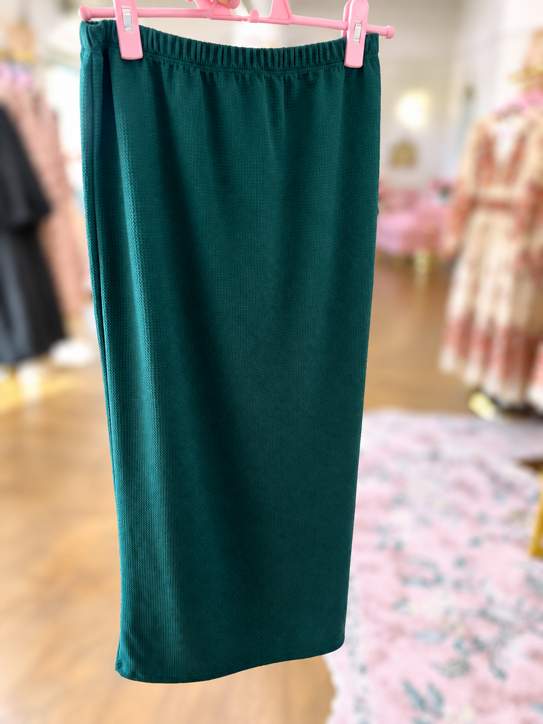 Winter Green Bullet Knit Skirts - 36in