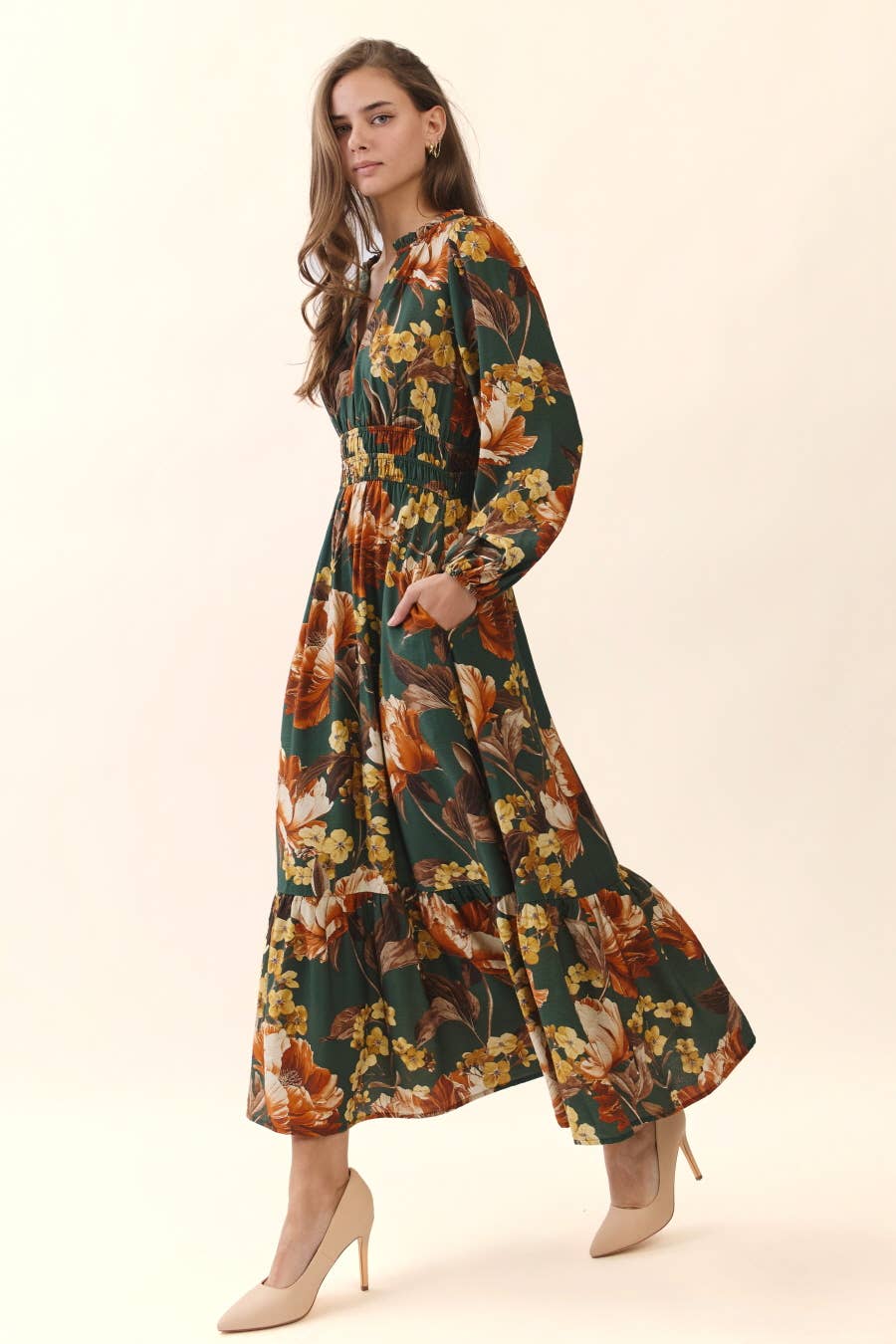 Floral Print Midi Dress