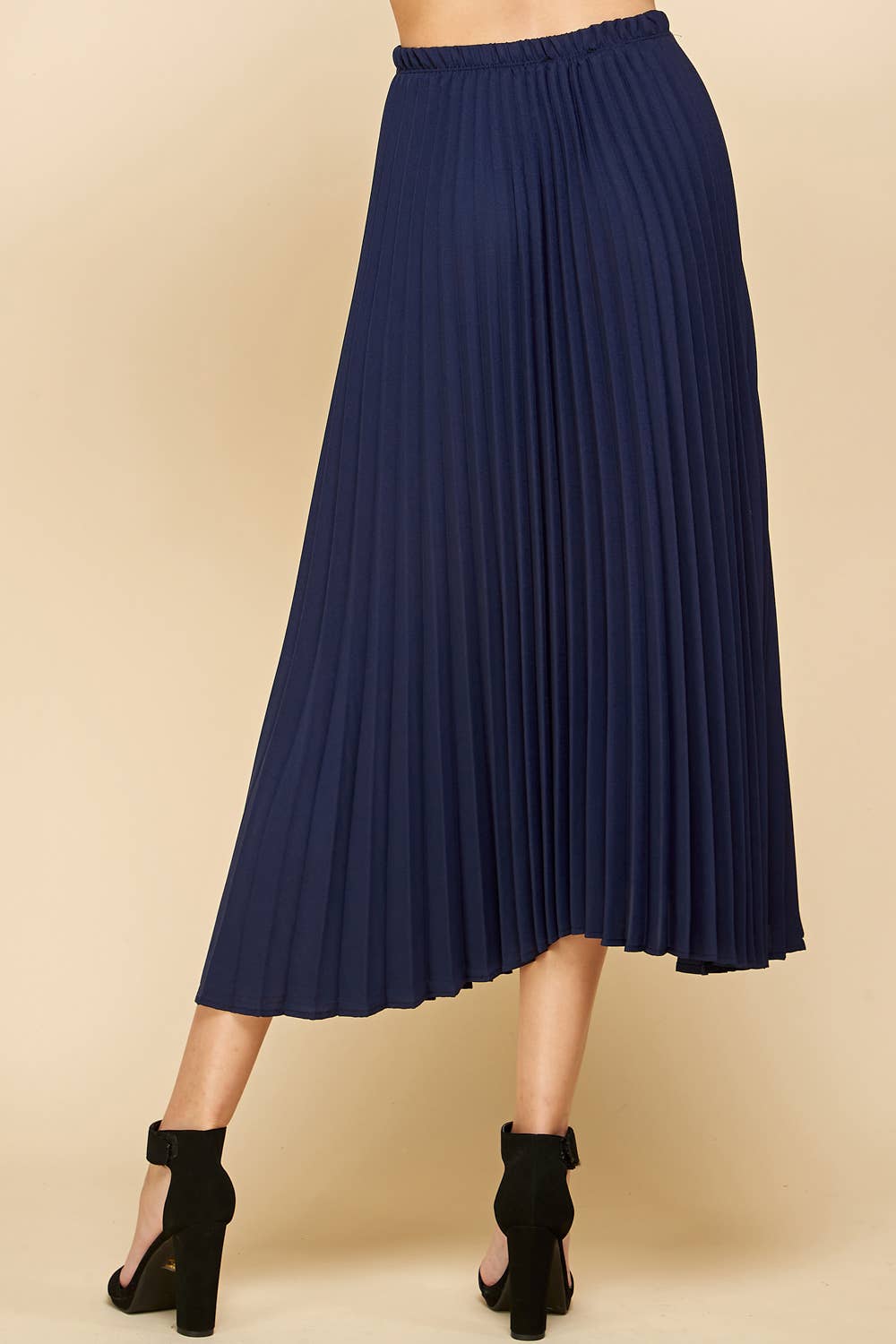 Navy Pleats Skirts