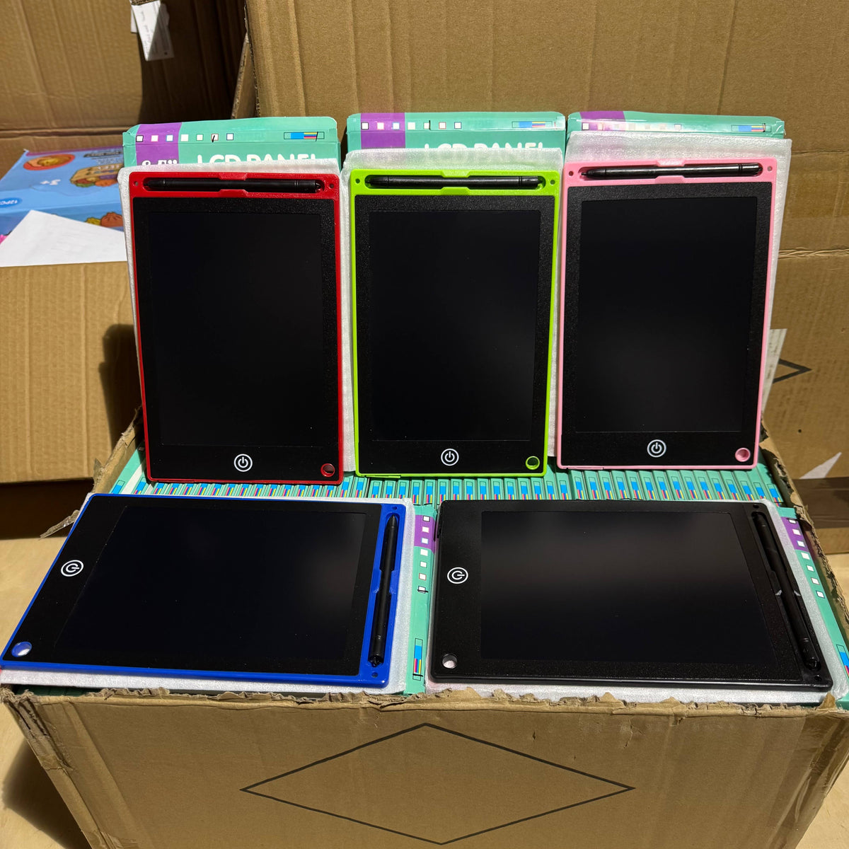 LCD Panel Writing Tablet w/pen 8.5" Assorted Colors | A901