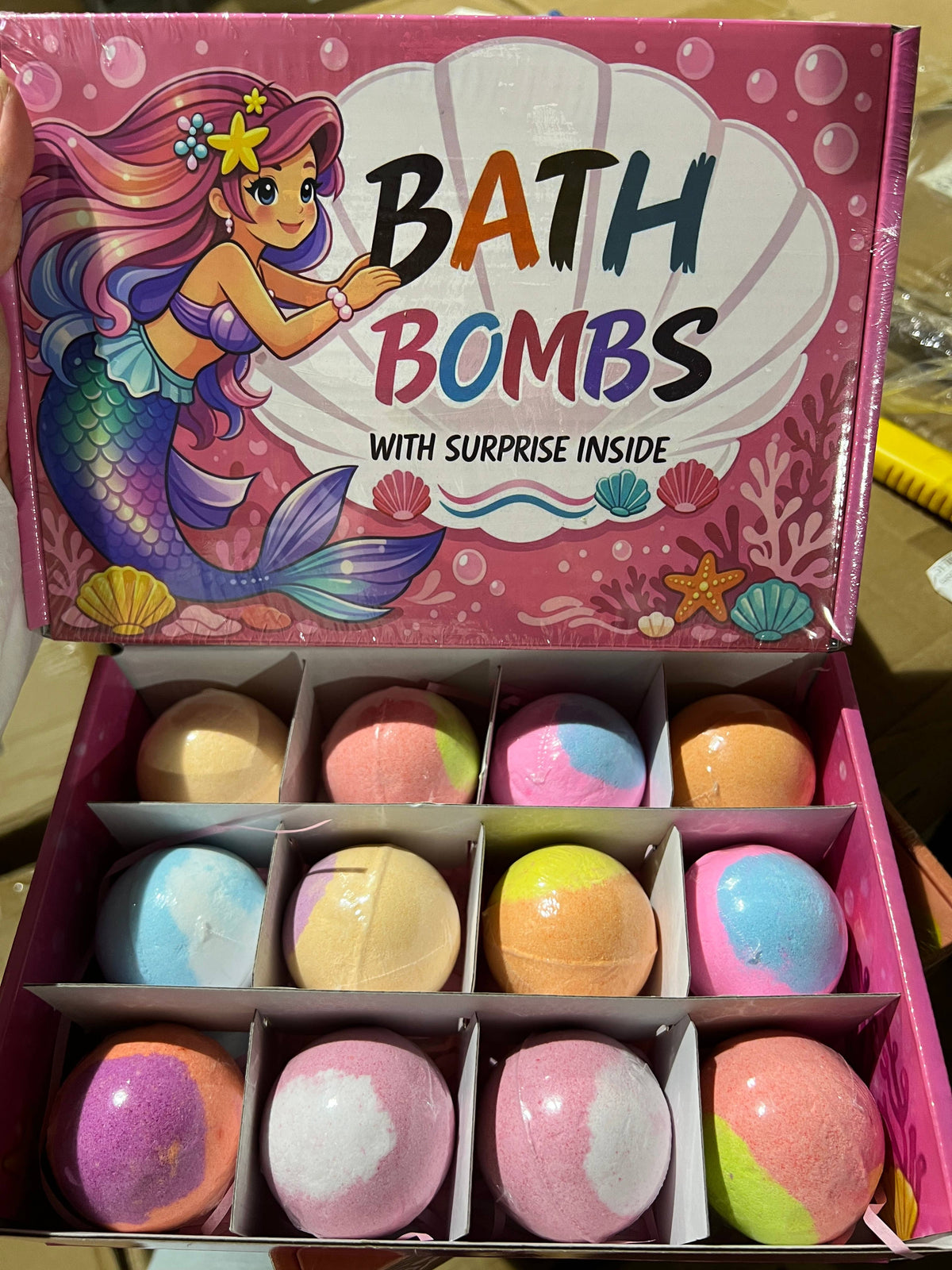 Mermaid Theme Bath Bomb Gift Set (Pink Box) | A099